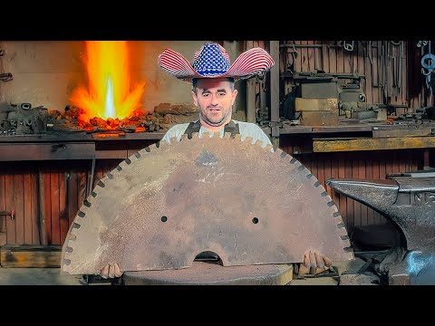 Huge Saw Blade to Sharpest Tuna Knife. Unbelievable Transformation.