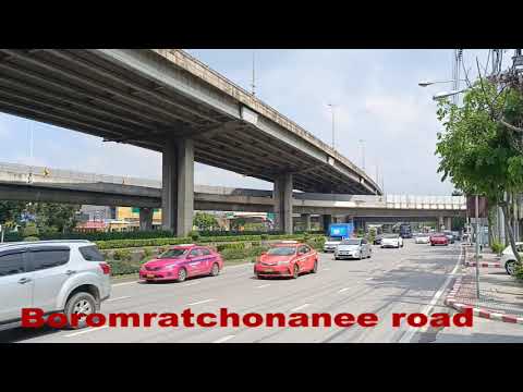 Bangkok MRT / Tráfego na Boromratchonnanee Rd.