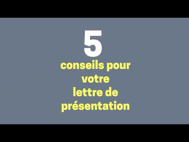 Carrefour des stages: «5 conseils pour votre lettre de présentation»