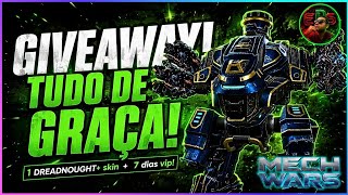 MECH WARS - 🚨 DREADNOUGHT + SKIN + VIP! Veja Como Participar Antes Que Acabe! 🎁🔥