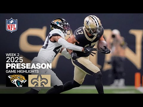 Jacksonville Jaguars vs. New Orleans Saints Game Highlights | 2025 Preseason Week 2