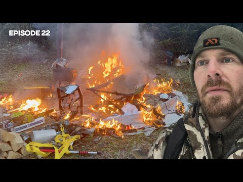 FIRE DISASTER on Off-Grid Homestead Log Cabin Build |EP22|