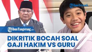 Prabowo Dikritik Bocah SD! soal Kenaikan Gaji Hakim: Harusnya Guru yang Naik 300 Persen