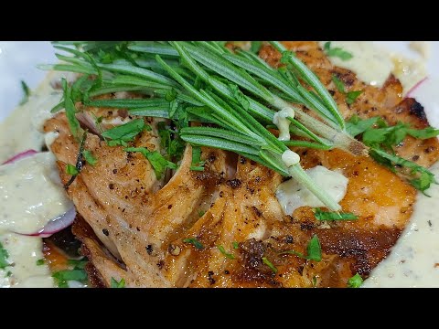 easy pan seared salmon with creamy sauce/try this easy and delicious recipe/chef Dan TV