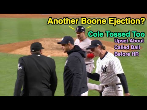 Ejections 167-8 - Gerrit Cole & Aaron Boone Tossed After Brian Knight's Ball Call Precedes BoSox HR