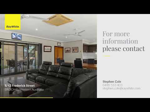 8/43 Frederick Street, Broome, WA 6725, 3房, 2浴, Apartment