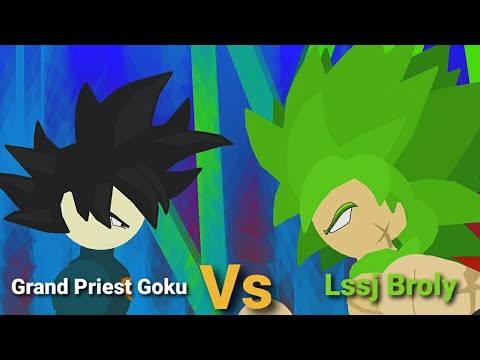 Grand Priest Goku vs Lssj Broly (Stick Nodes)