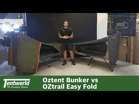 Stretcher Tent Comparison: Canvas versus Polyester feat Oztent Bunker & OZtrail Easy Fold