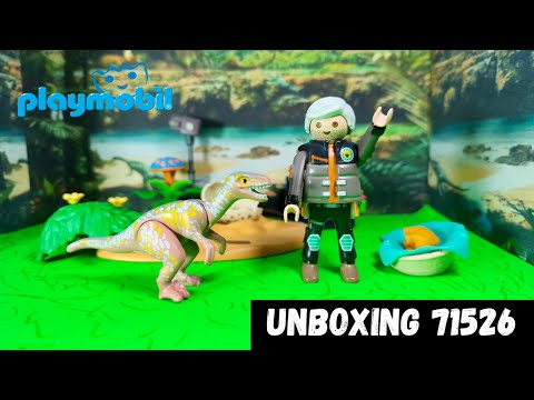 Unboxing STOP MOTION Playmobil Velociraptor 71526 🦖🌋