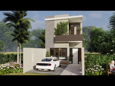 Casa pequeña de 5x10 metros con 2 pisos