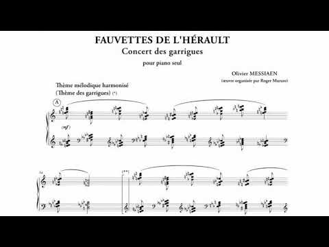 O. Messiaen/R. Muraro - Fauvettes de l'Hérault - Concert des garrigues (1958 - 1963/2017) [w/score]