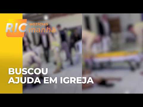 Mulher esfaqueada buscou abrigo dentro de uma igreja, vítima não resistiu; suspeito segue foragido