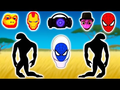 Toilet Anti-Patila Wrong Heads Patila and Dame tu Cosita with Camera Man Challenge Game Dance 4