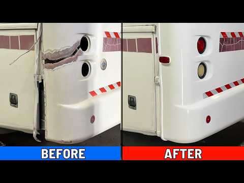 Fiberglass RV Ripped Corner Repair from Start to Finish