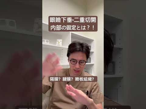 医学科 眼瞼下垂での内部固定とは？！