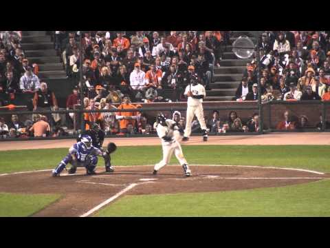 World Series Game 1 Juan Uribe Hits 3 Run Home Run for the San Francisco Giants