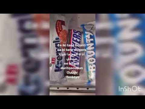 İki tane bounty bi tane snickers