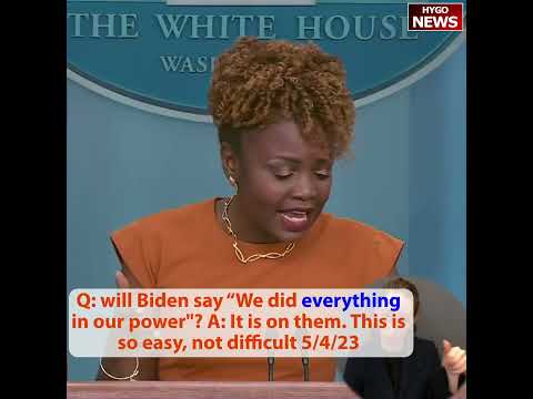 Q: Will Biden Say 'We Did Everything In Our Power'? A: It Is On Them. This Is So Easy, Not Difficult