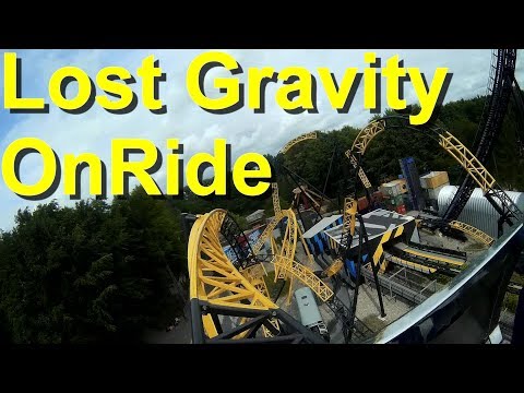 Walibi Holland “Lost Gravity “ onride 2017 POV - 1st row Lost Gravity achtbaan Walibi Holland