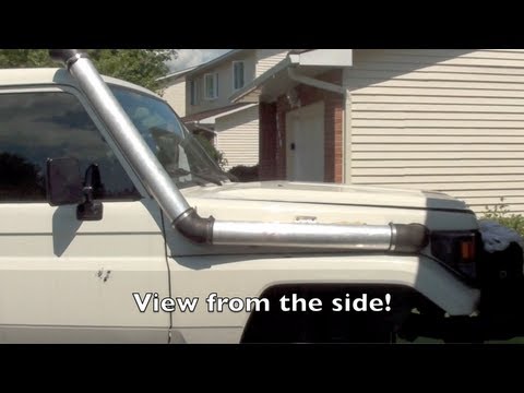 Land Cruiser Custom snorkel installation