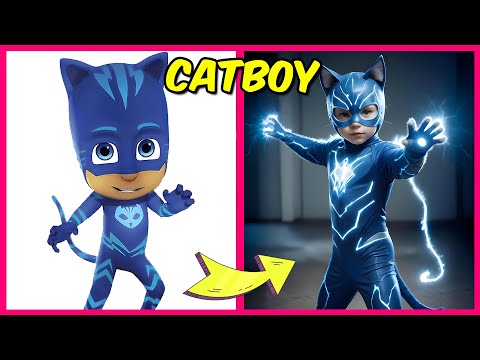 PJ Masks Charcaters in REAL LIFE 🌙 + Guess The Voice + Their Favorite Movies & More! | Catboy