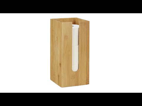 Toilettenpapierhalter stehend Bambus Braun - Bambus - Holzwerkstoff - 15 x 33 x 15 cm
