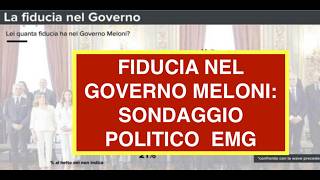 FIDUCIA NEL GOVERNO MELONI: SONDAGGIO POLITICO  EMG
