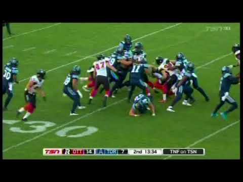 Llevi Noel #84 WR Toronto Argonauts 2 Aug 2018