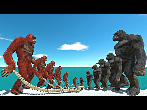 Growing Skar King vs Growing King Kong - Animal Revolt Battle Simulator