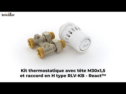 Kit thermostatique avec tête M30x1,5 et raccord en H type RLV-KB - React™ DANFOSS