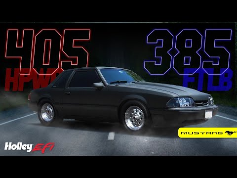 SBF Foxbody Mustang  picks up some power with Holley Sniper EFI