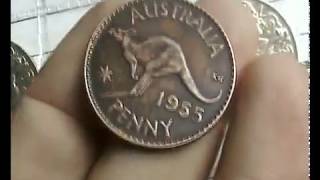 1955  PENNY Australia(Kangaroo)Unc/GEM Coin - FOR SALE