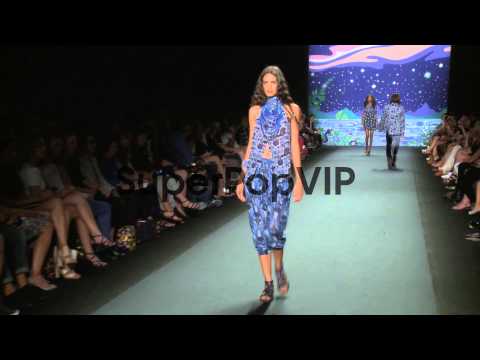 Models walk the runway at Anna Sui - Spring 2014 Mercedes...