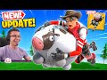 Nick Eh 30 reacts to FLYING COWS in Fortnite!