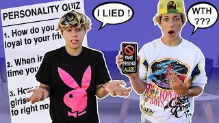I GAVE GAVIN MAGNUS A PERSONALITY QUIZ *LIES EXPOSED* | Walker Bryant