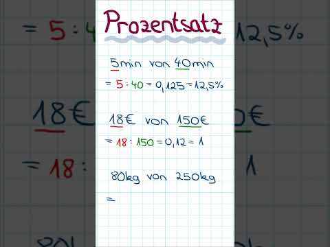 Prozentsatz berechnen