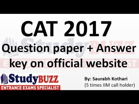 CAT question paper and answer key released! CAT question paper and answer key released!