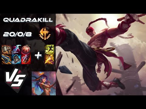 JUNGLE Lee Sin vs Lillia [QUADRAKILL] - NA Grandmaster Patch 25.S2.6