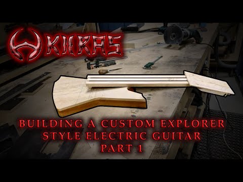 Building Vorna Evertune 6  - Part 1 - custom finnish explorer style electric guitar - Time lapse
