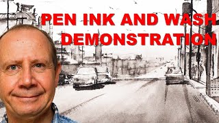 Pen, Ink, and brush demonstration. Develop drawing skills, understanding tones, and reduce fiddling
