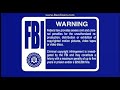 Blue FBI Warning Screen Unbreakable Variant 2001