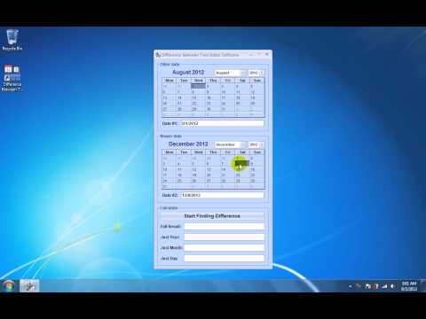 Difference Between Two Dates Software