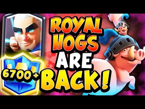 TOP LADDER with NEW ROYAL HOG EARTHQUAKE DECK! - CLASH ROYALE