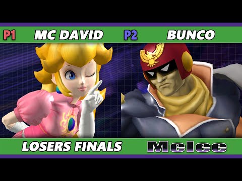 S@X 502 Losers Finals - MC David (Peach) Vs. Bunco (Captain Falcon) Smash Melee - SSBM