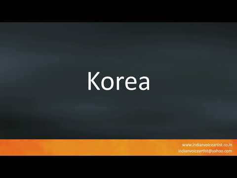How to pronounce "Korea".
