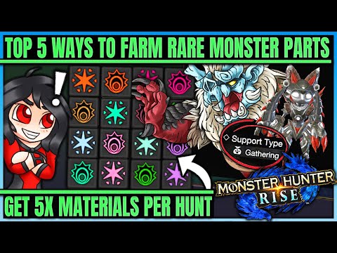 Top 5 Ways to Farm Monster Materials - Gems + Plates + Orbs - Quick & Easy - in Monster Hunter Rise!