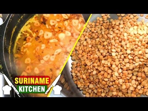 Surinaamse Daal Gele Erwten Recept | Surinamese Daal Yellow Peas Recipe | Suriname Kitchen