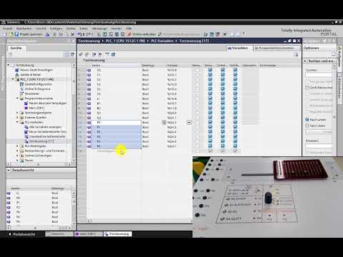 1.2 Automatisieren SPS Grundlagen - PLC Variablen und FB anlegen (Inputs so nicht benennen!)