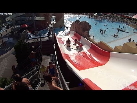 Strange Red Water Slide at Village Vacances Valcartier