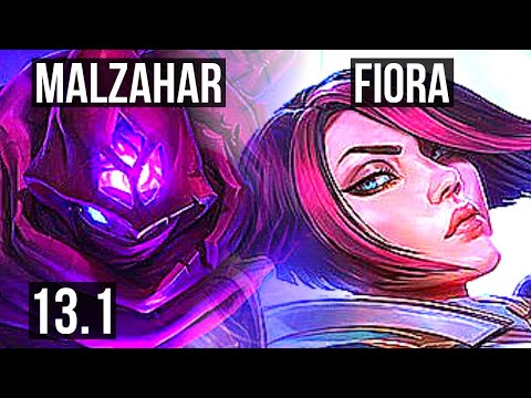 MALZAHAR vs FIORA (TOP) | 4.1M mastery, 1800+ games, 5/2/11 | KR Diamond | 13.1